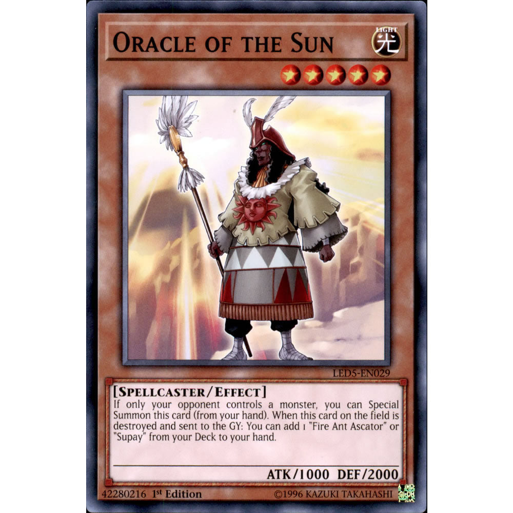 Oracle of the Sun LED5-EN029 Yu-Gi-Oh! Card from the Legendary Duelists: Immortal Destiny Set