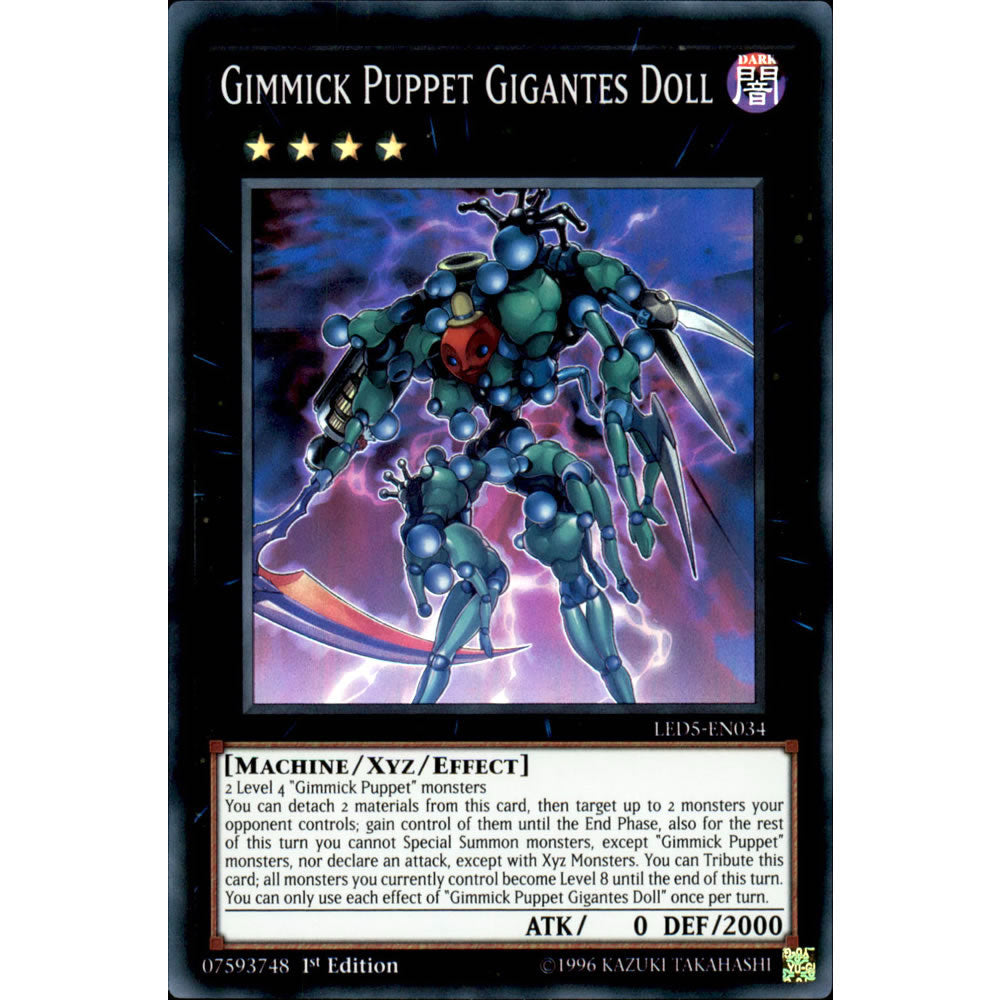 Gimmick Puppet Gigantes Doll LED5-EN034 Yu-Gi-Oh! Card from the Legendary Duelists: Immortal Destiny Set