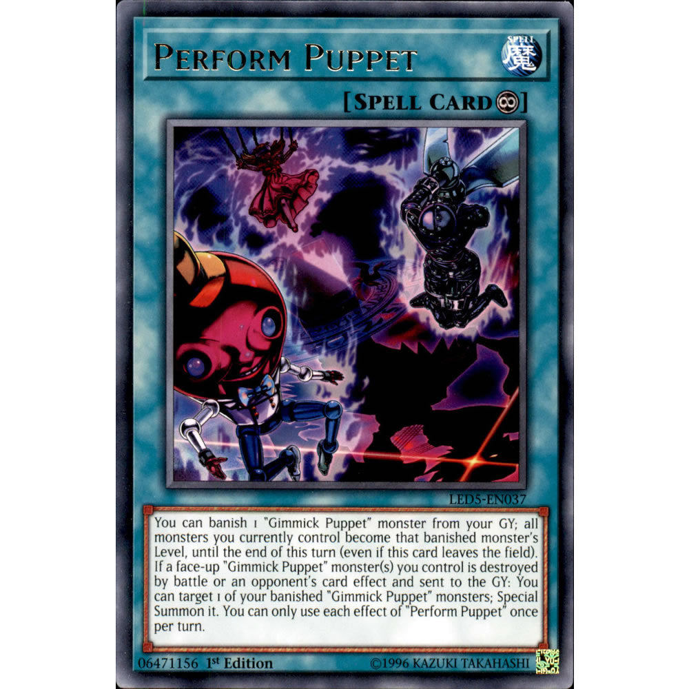 Perform Puppet LED5-EN037 Yu-Gi-Oh! Card from the Legendary Duelists: Immortal Destiny Set