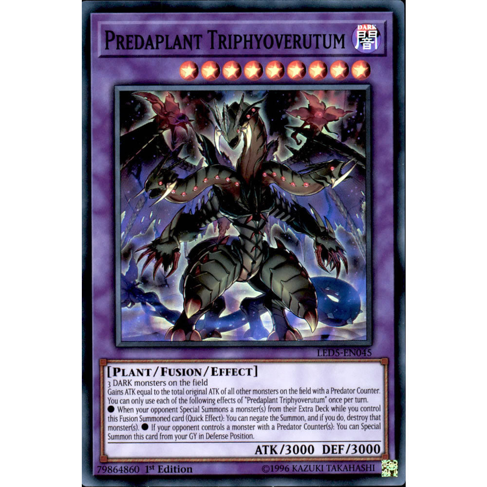 Predaplant Triphyoverutum LED5-EN045 Yu-Gi-Oh! Card from the Legendary Duelists: Immortal Destiny Set