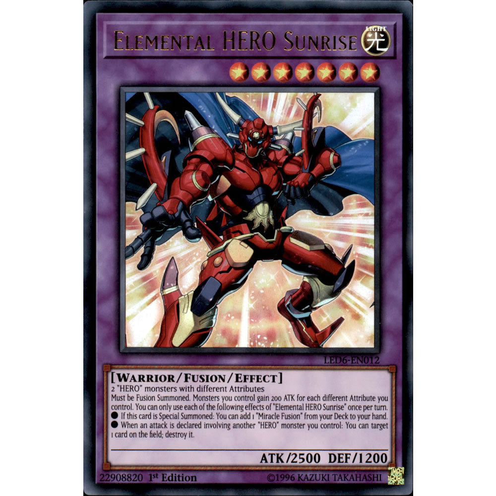 Elemental HERO Sunrise LED6-EN012 Yu-Gi-Oh! Card from the Legendary Duelists: Magical Hero Set