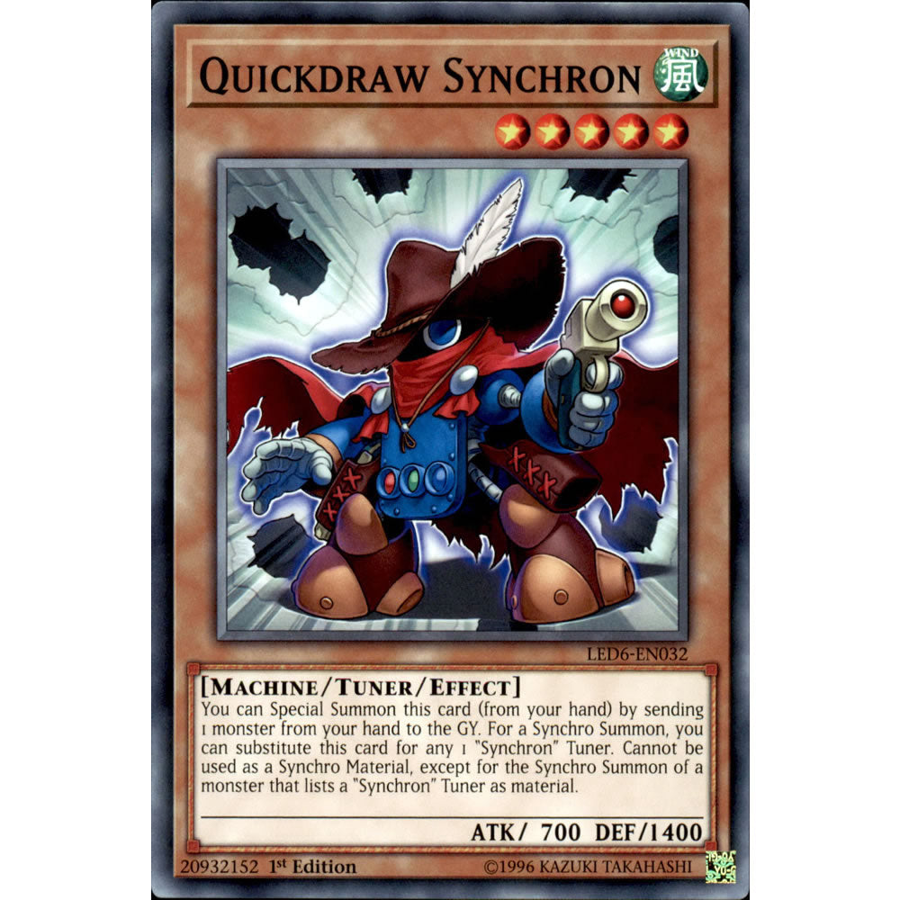 Quickdraw Synchron LED6-EN032 Yu-Gi-Oh! Card from the Legendary Duelists: Magical Hero Set