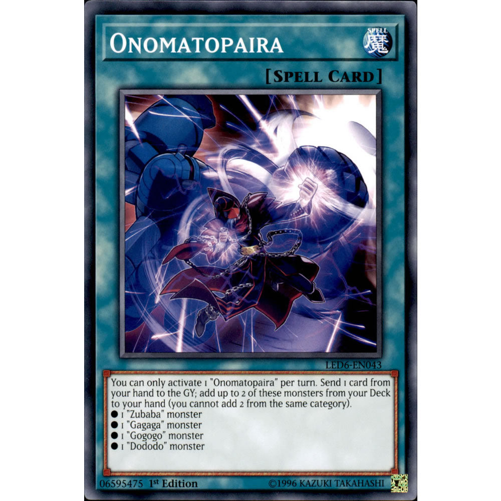 Onomatopaira LED6-EN043 Yu-Gi-Oh! Card from the Legendary Duelists: Magical Hero Set
