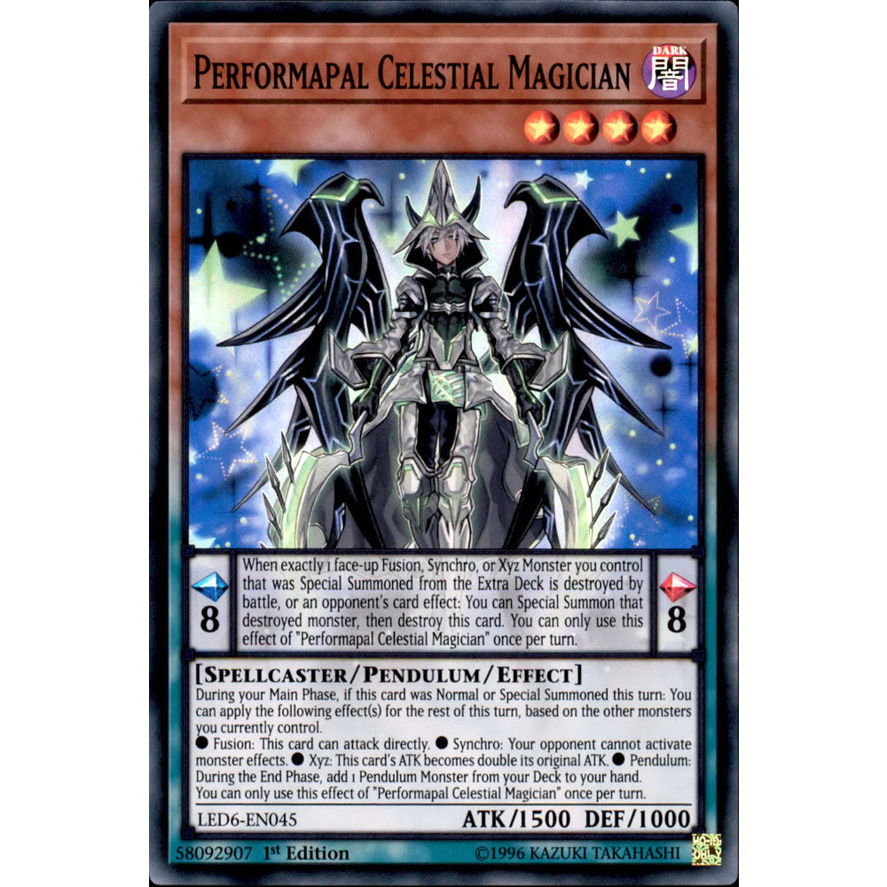 Performapal Celestial Magician LED6-EN045 Yu-Gi-Oh! Card from the Legendary Duelists: Magical Hero Set