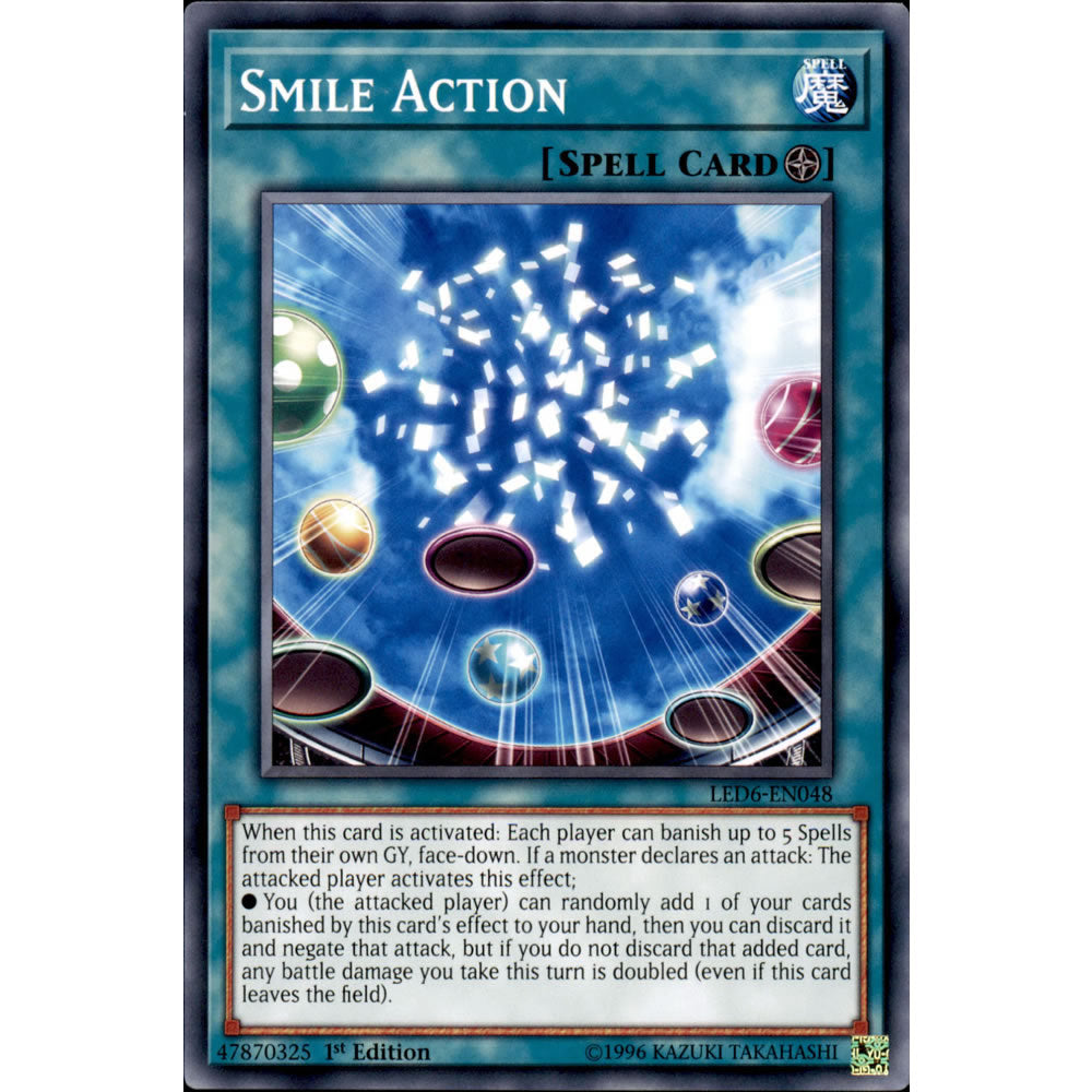 Smile Action LED6-EN048 Yu-Gi-Oh! Card from the Legendary Duelists: Magical Hero Set