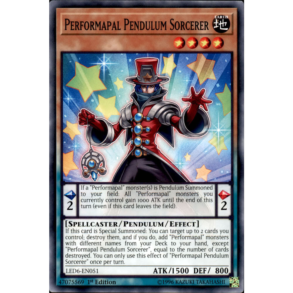 Performapal Pendulum Sorcerer LED6-EN051 Yu-Gi-Oh! Card from the Legendary Duelists: Magical Hero Set