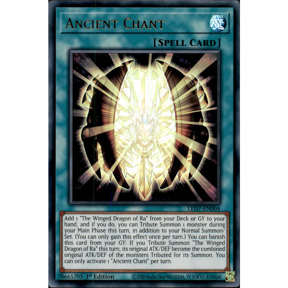 Ancient Chant LED7-EN004 Yu-Gi-Oh! Card from the Legendary Duelists: Rage of Ra Set