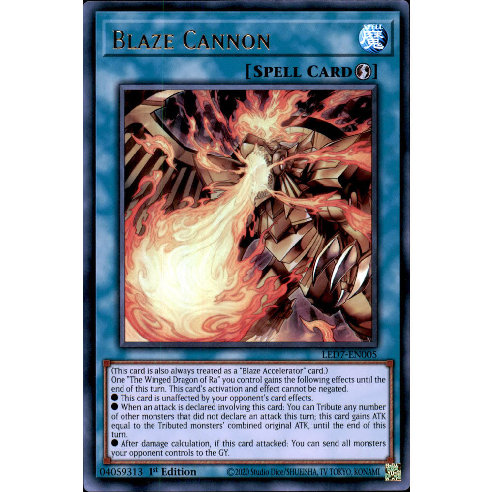 Blaze Cannon LED7-EN005 Yu-Gi-Oh! Card from the Legendary Duelists: Rage of Ra Set