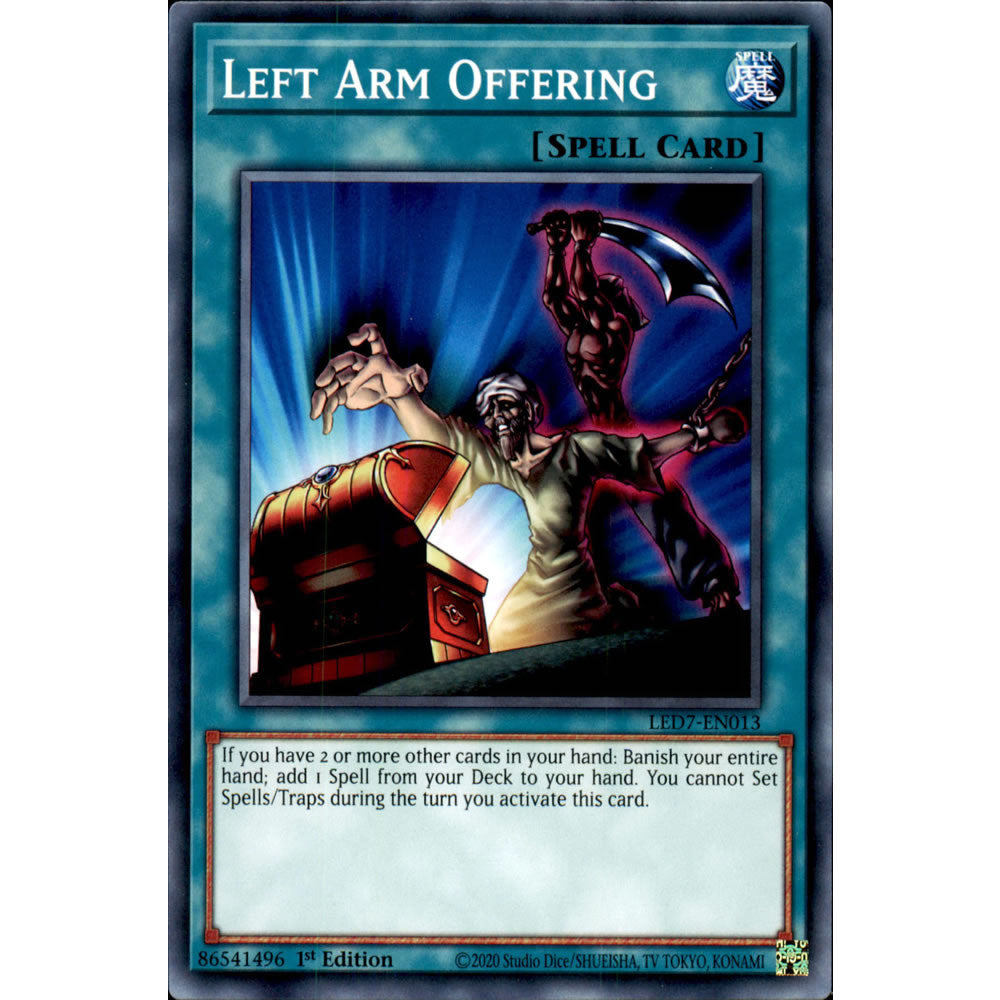 Left Arm Offering LED7-EN013 Yu-Gi-Oh! Card from the Legendary Duelists: Rage of Ra Set