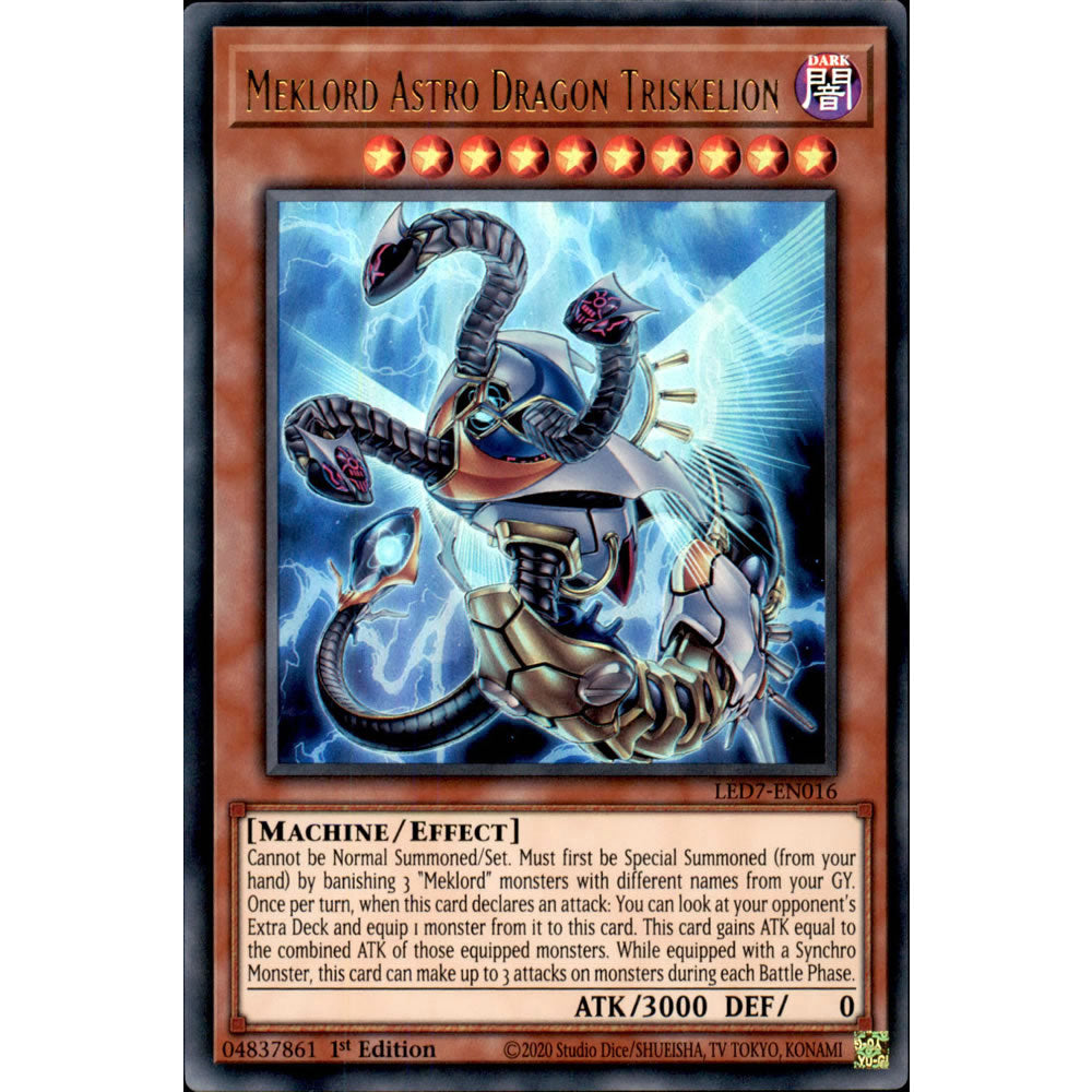 Meklord Astro Dragon Triskelion LED7-EN016 Yu-Gi-Oh! Card from the Legendary Duelists: Rage of Ra Set