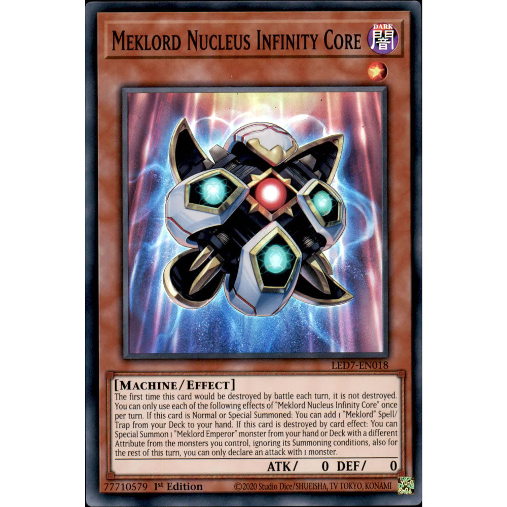 Meklord Nucleus Infinity Core LED7-EN018 Yu-Gi-Oh! Card from the Legendary Duelists: Rage of Ra Set
