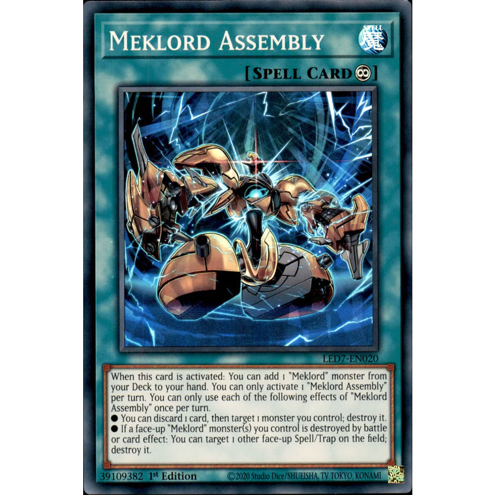 Meklord Assembly LED7-EN020 Yu-Gi-Oh! Card from the Legendary Duelists: Rage of Ra Set