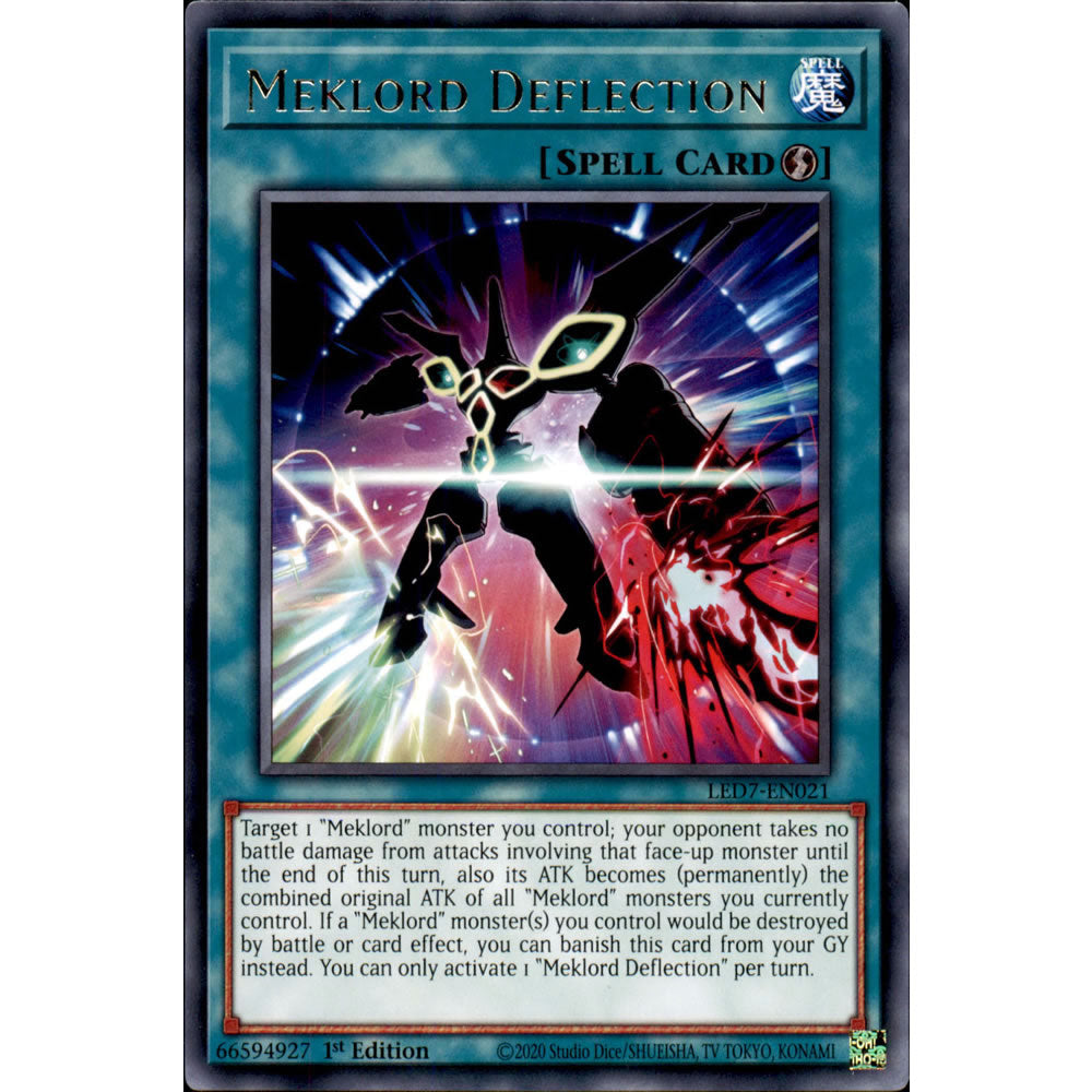 Meklord Deflection LED7-EN021 Yu-Gi-Oh! Card from the Legendary Duelists: Rage of Ra Set