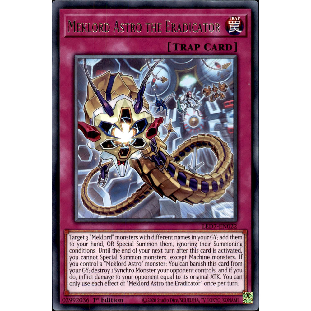 Meklord Astro the Eradicator LED7-EN022 Yu-Gi-Oh! Card from the Legendary Duelists: Rage of Ra Set