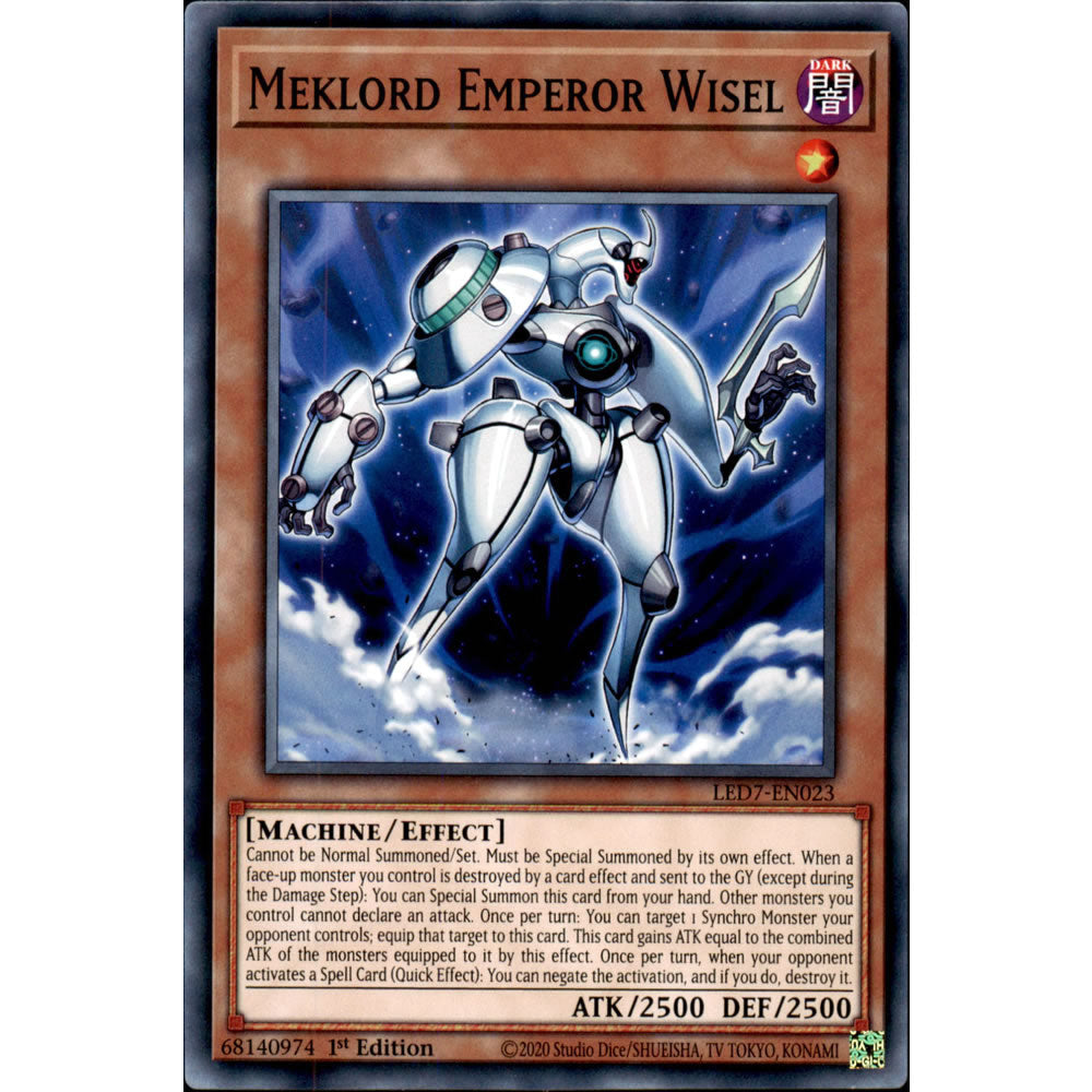 Meklord Emperor Wisel LED7-EN023 Yu-Gi-Oh! Card from the Legendary Duelists: Rage of Ra Set