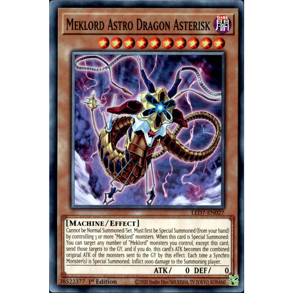 Meklord Astro Dragon Asterisk LED7-EN027 Yu-Gi-Oh! Card from the Legendary Duelists: Rage of Ra Set