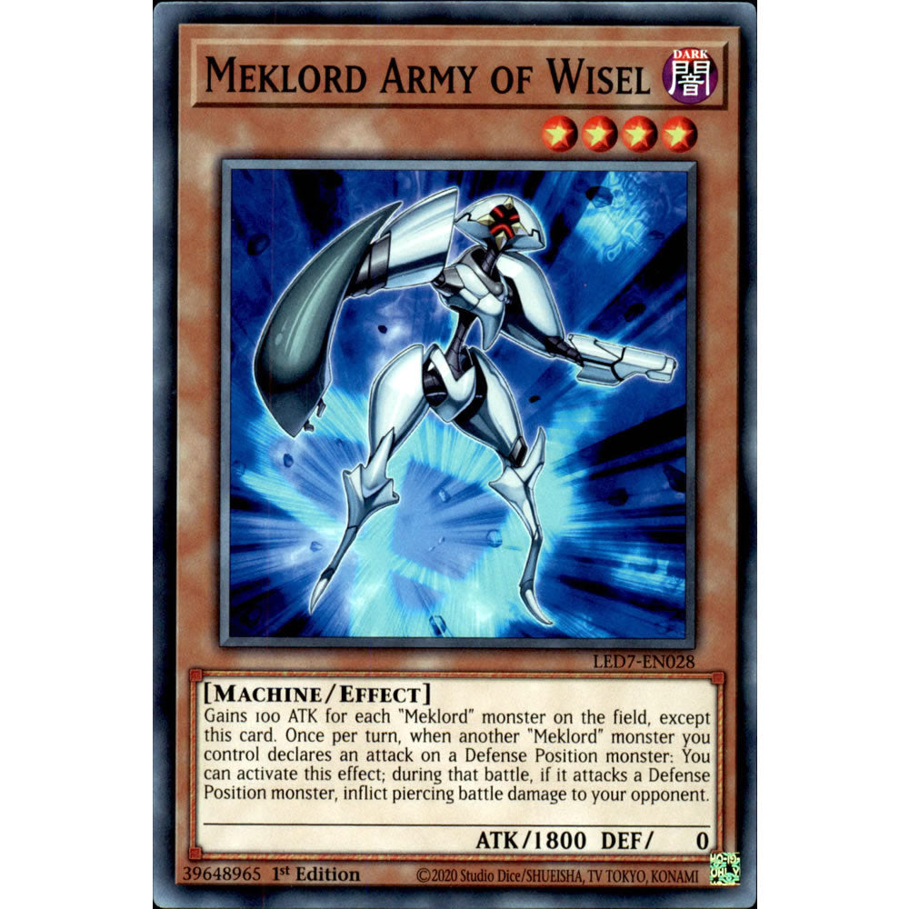 Meklord Army of Wisel LED7-EN028 Yu-Gi-Oh! Card from the Legendary Duelists: Rage of Ra Set