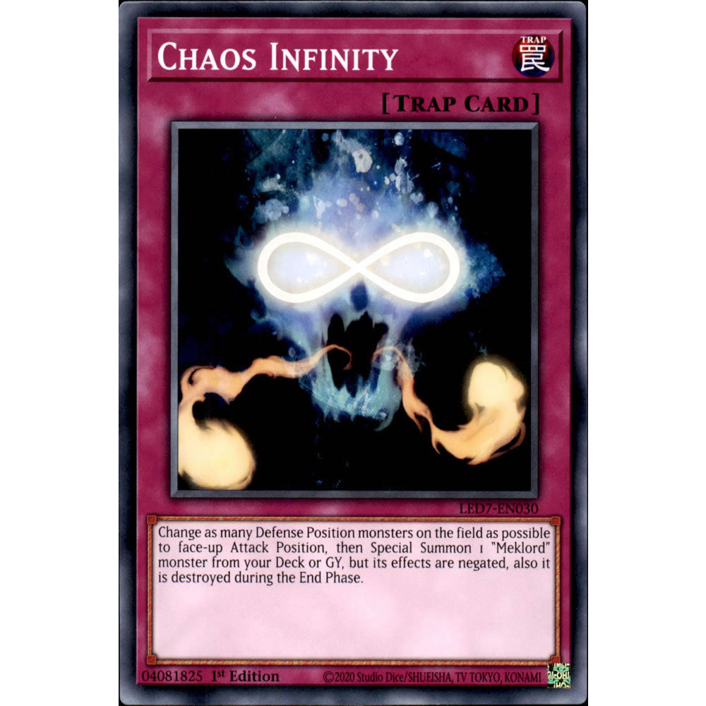 Chaos Infinity LED7-EN030 Yu-Gi-Oh! Card from the Legendary Duelists: Rage of Ra Set