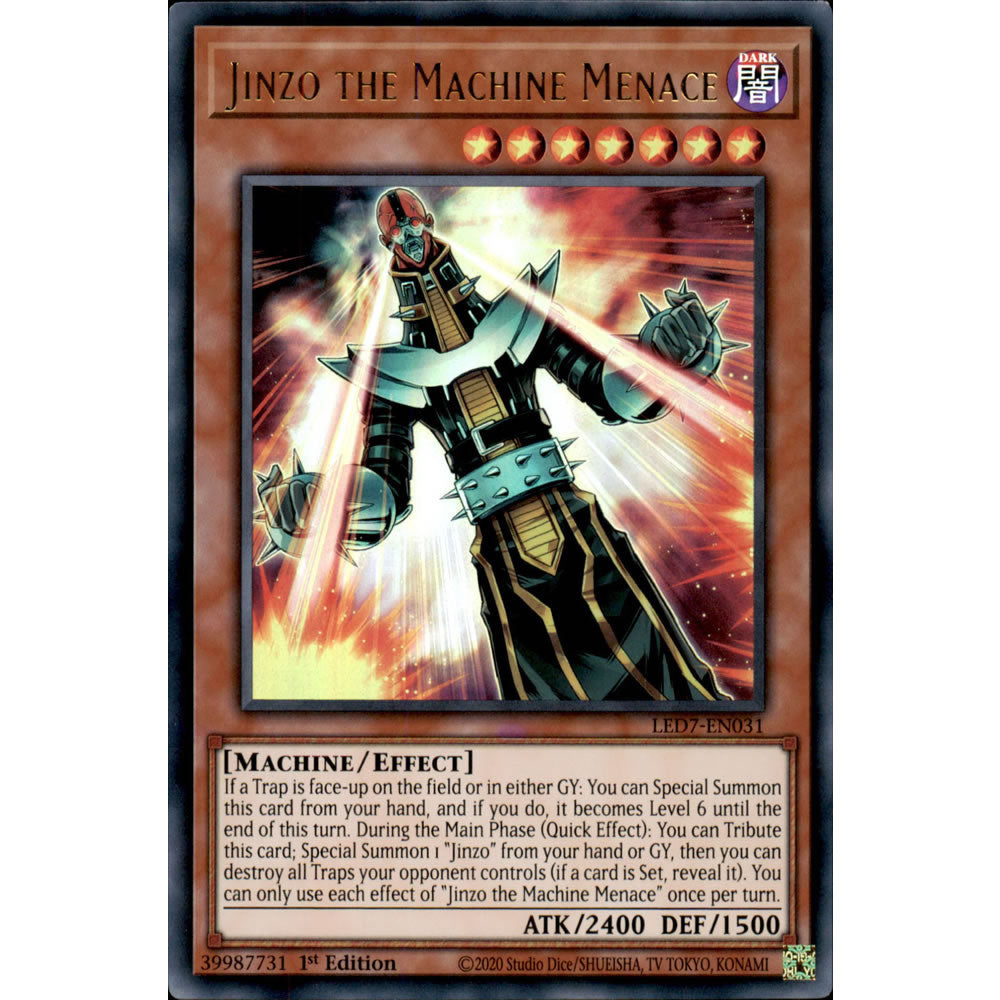 Jinzo the Machine Menace LED7-EN031 Yu-Gi-Oh! Card from the Legendary Duelists: Rage of Ra Set
