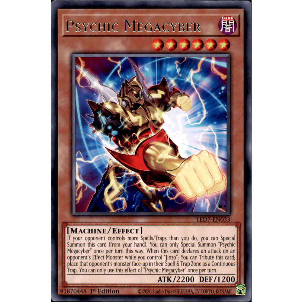 Psychic Megacyber LED7-EN033 Yu-Gi-Oh! Card from the Legendary Duelists: Rage of Ra Set