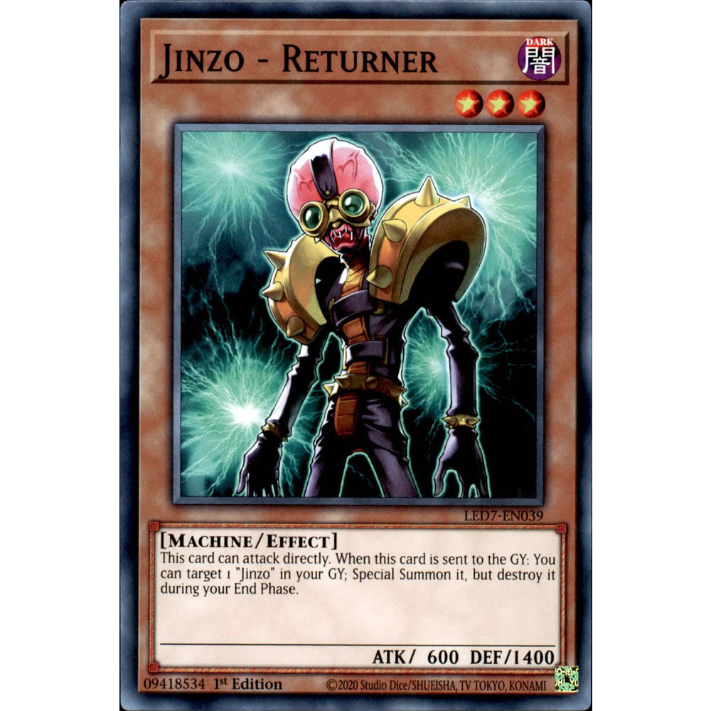 Jinzo - Returner LED7-EN039 Yu-Gi-Oh! Card from the Legendary Duelists: Rage of Ra Set