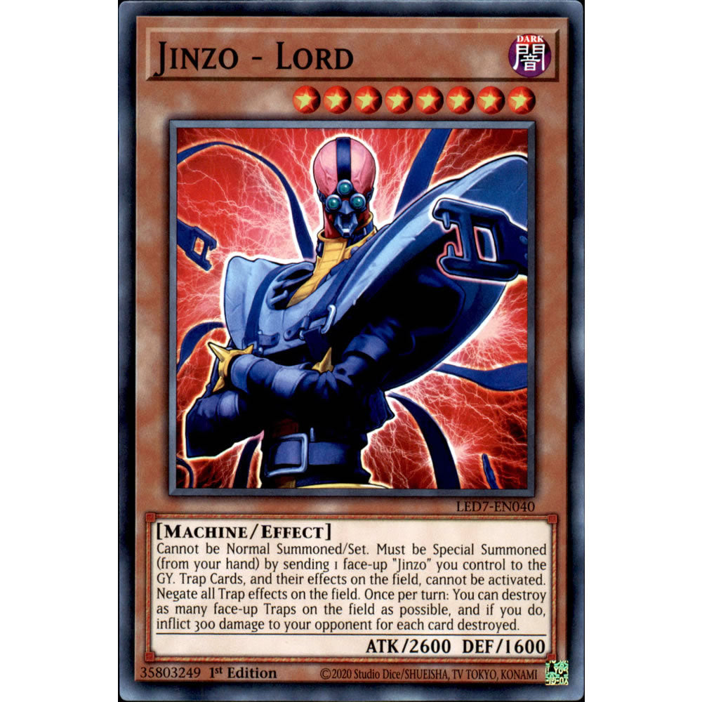 Jinzo - Lord LED7-EN040 Yu-Gi-Oh! Card from the Legendary Duelists: Rage of Ra Set