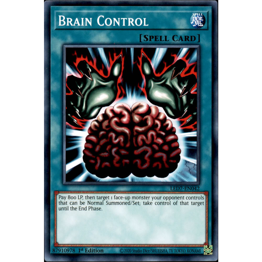 Brain Control LED7-EN042 Yu-Gi-Oh! Card from the Legendary Duelists: Rage of Ra Set