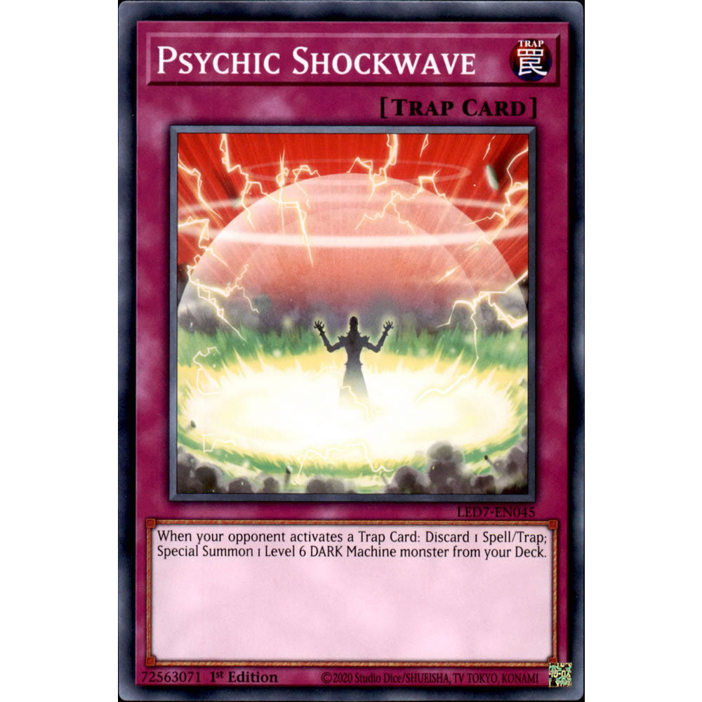 Psychic Shockwave LED7-EN045 Yu-Gi-Oh! Card from the Legendary Duelists: Rage of Ra Set