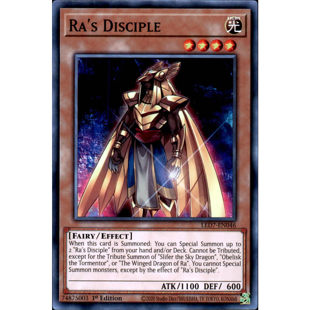 Ra's Disciple LED7-EN046 Yu-Gi-Oh! Card from the Legendary Duelists: Rage of Ra Set