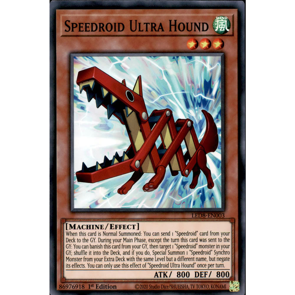 Speedroid Ultra Hound LED8-EN003 Yu-Gi-Oh! Card from the Legendary Duelists: Synchro Storm Set