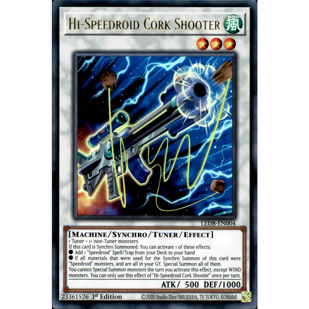 Hi-Speedroid Cork Shooter LED8-EN004 Yu-Gi-Oh! Card from the Legendary Duelists: Synchro Storm Set