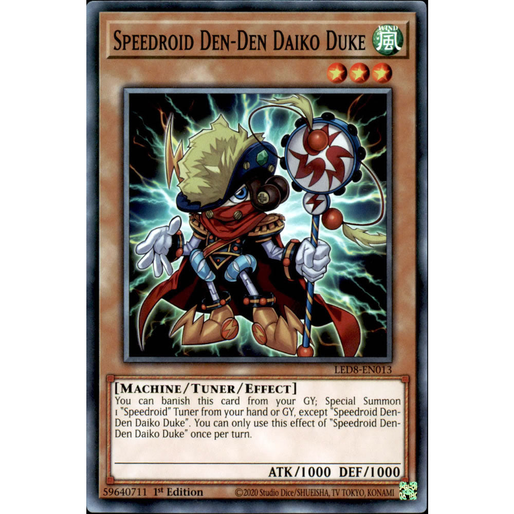 Speedroid Den-Den Daiko Duke LED8-EN013 Yu-Gi-Oh! Card from the Legendary Duelists: Synchro Storm Set
