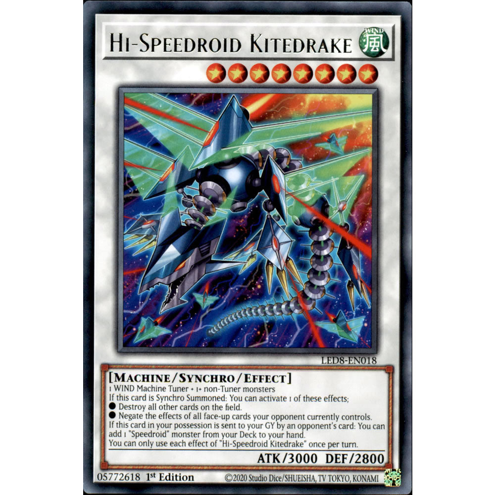Hi-Speedroid Kitedrake LED8-EN018 Yu-Gi-Oh! Card from the Legendary Duelists: Synchro Storm Set