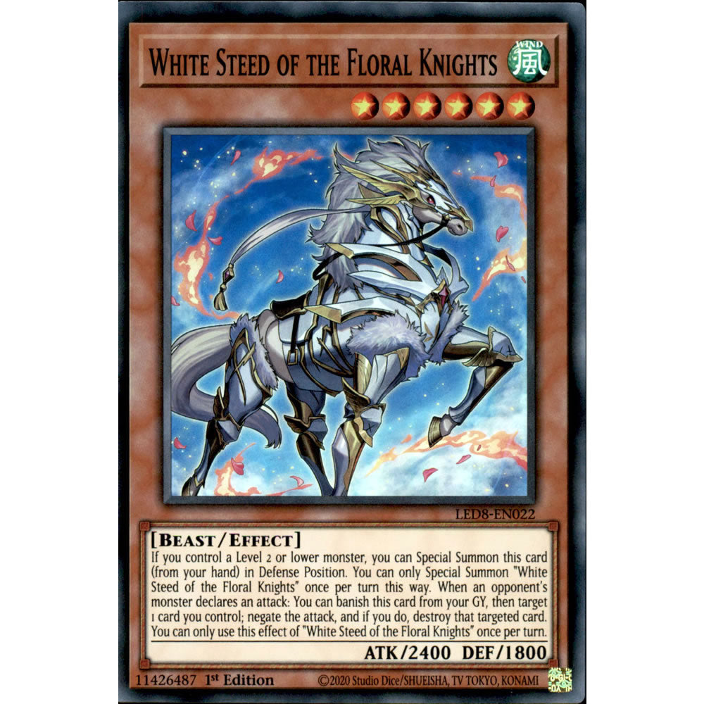 White Steed of the Floral Knights LED8-EN022 Yu-Gi-Oh! Card from the Legendary Duelists: Synchro Storm Set