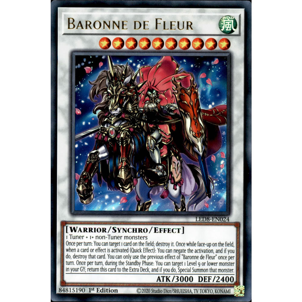 Baronne de Fleur LED8-EN024 Yu-Gi-Oh! Card from the Legendary Duelists: Synchro Storm Set