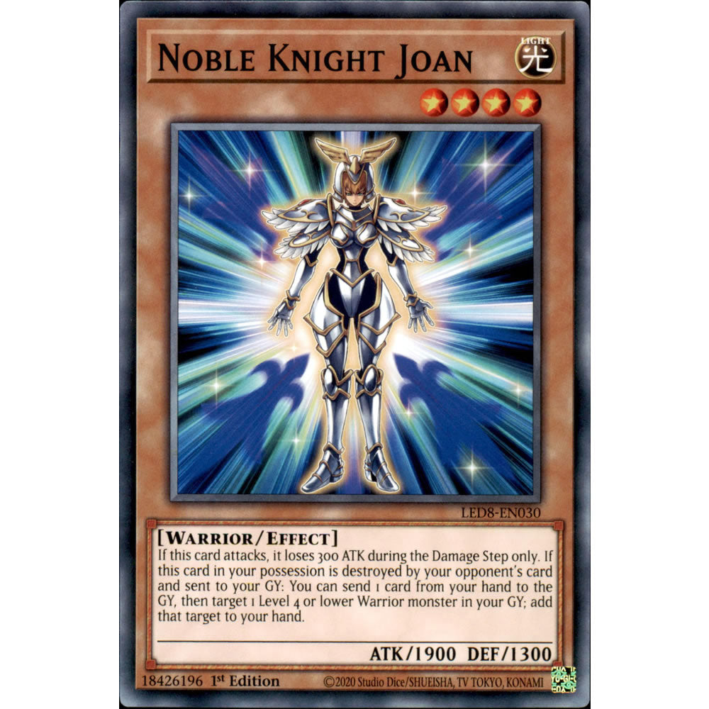 Noble Knight Joan LED8-EN030 Yu-Gi-Oh! Card from the Legendary Duelists: Synchro Storm Set