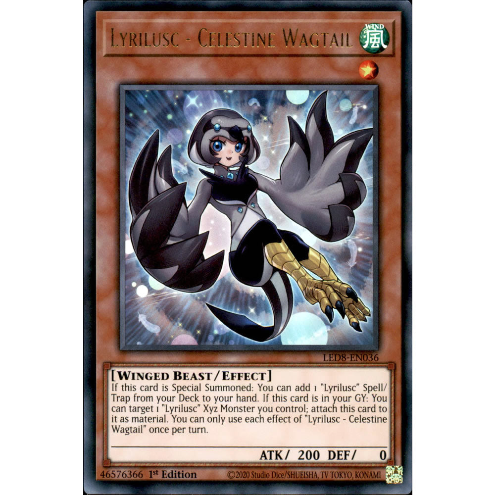 Lyrilusc - Celestine Wagtail LED8-EN036 Yu-Gi-Oh! Card from the Legendary Duelists: Synchro Storm Set
