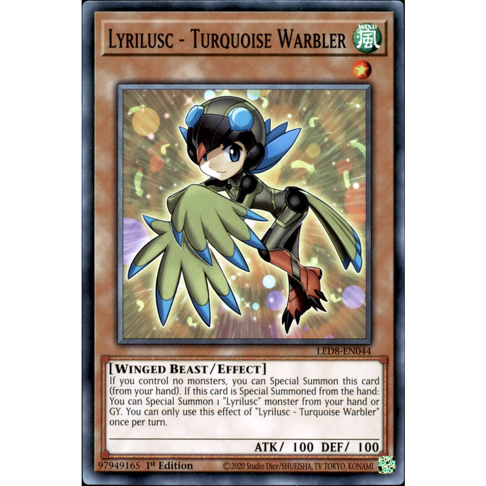 Lyrilusc - Turquoise Warbler LED8-EN044 Yu-Gi-Oh! Card from the Legendary Duelists: Synchro Storm Set
