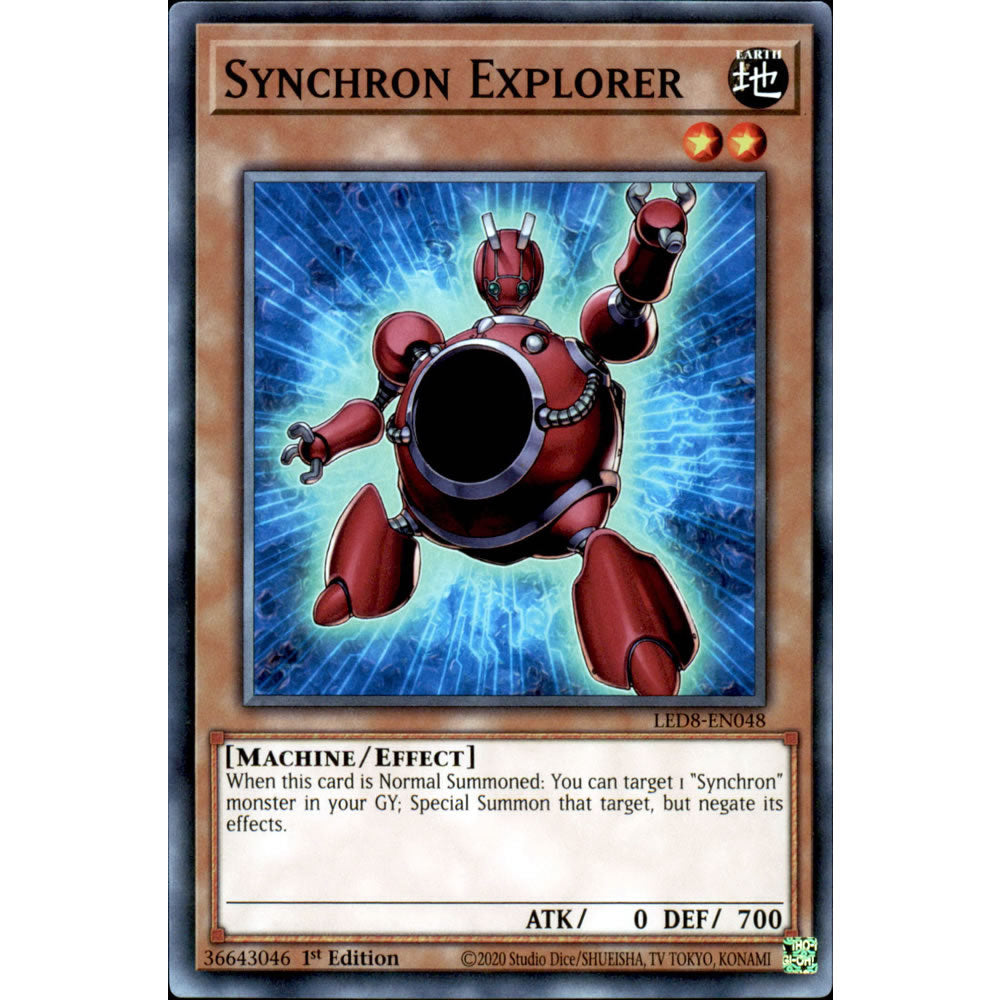 Synchron Explorer LED8-EN048 Yu-Gi-Oh! Card from the Legendary Duelists: Synchro Storm Set