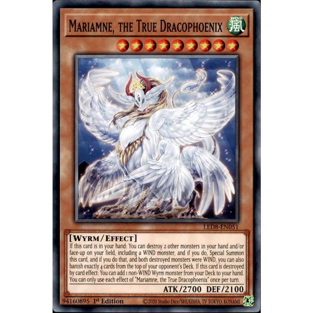 Mariamne, the True Dracophoenix LED8-EN051 Yu-Gi-Oh! Card from the Legendary Duelists: Synchro Storm Set