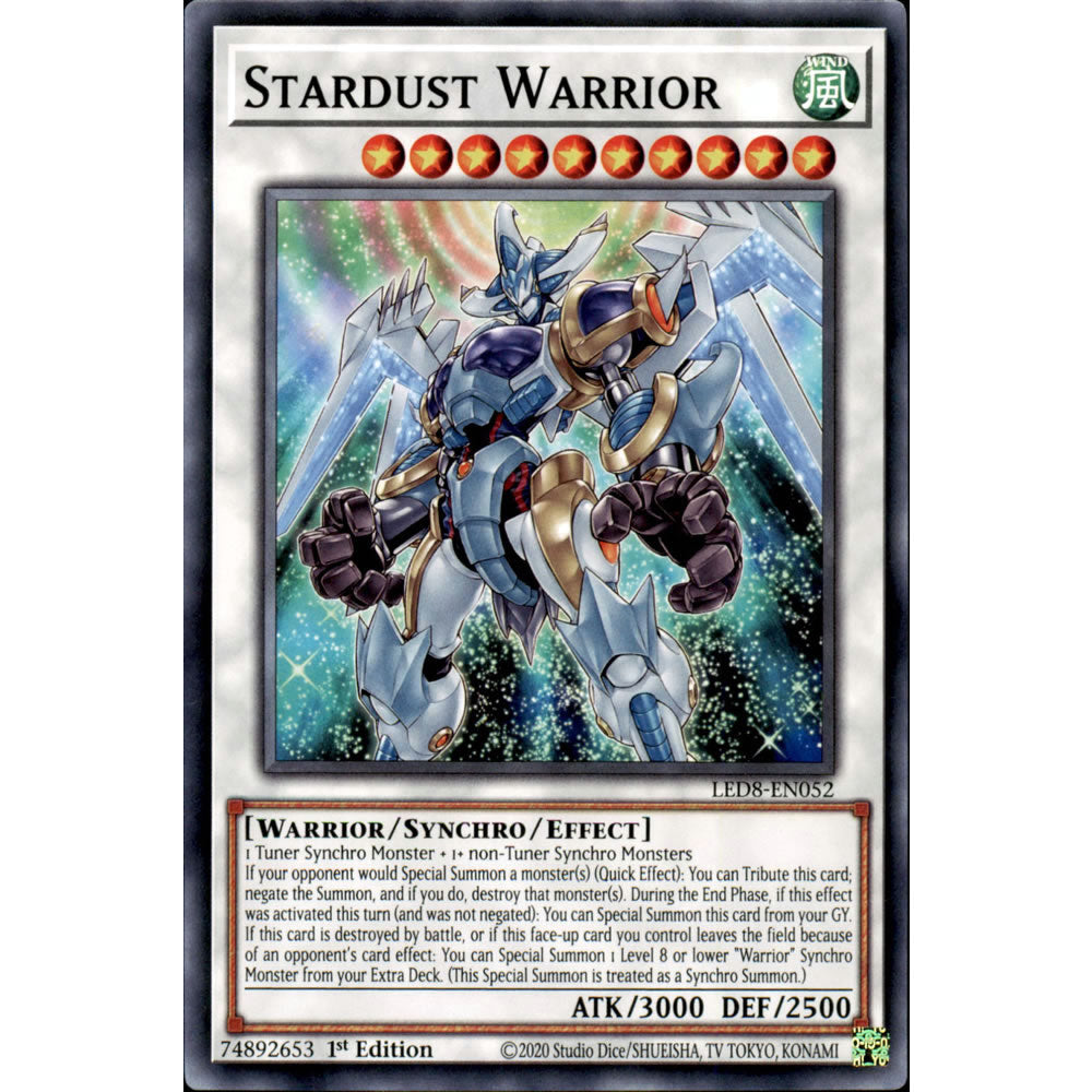 Stardust Warrior LED8-EN052 Yu-Gi-Oh! Card from the Legendary Duelists: Synchro Storm Set