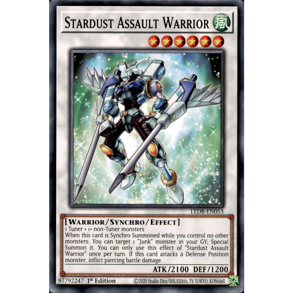 Stardust Assault Warrior LED8-EN053 Yu-Gi-Oh! Card from the Legendary Duelists: Synchro Storm Set