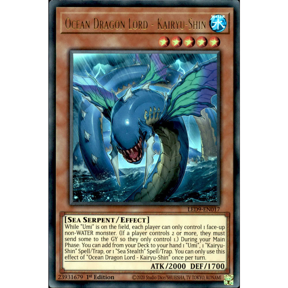 Ocean Dragon Lord - Kairyu-Shin LED9-EN017 Yu-Gi-Oh! Card from the Legendary Duelists: Duels From the Deep Set