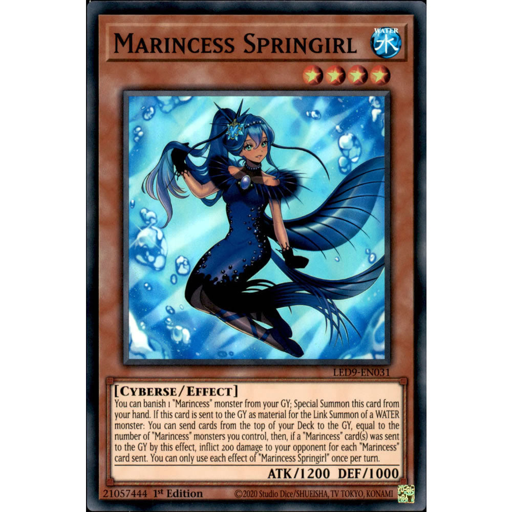 Marincess Springirl LED9-EN031 Yu-Gi-Oh! Card from the Legendary Duelists: Duels From the Deep Set