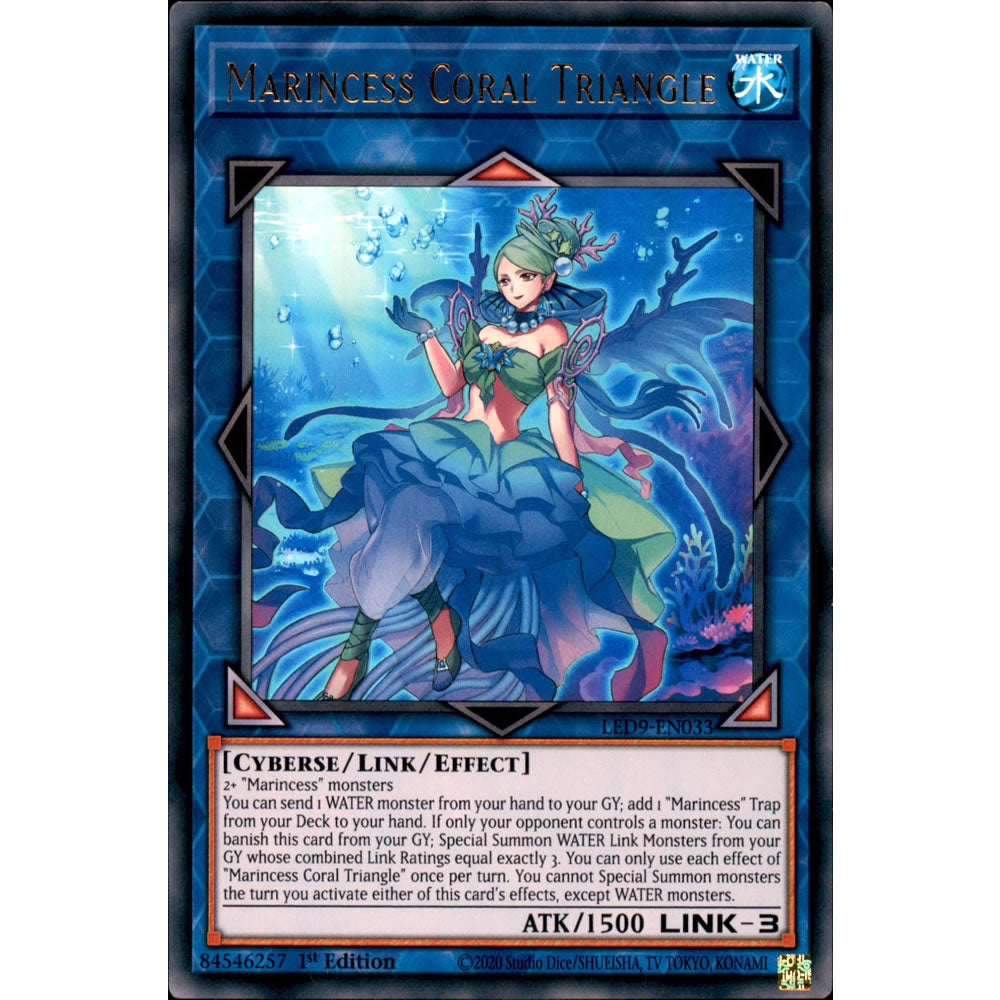 Marincess Coral Triangle LED9-EN033 Yu-Gi-Oh! Card from the Legendary Duelists: Duels From the Deep Set