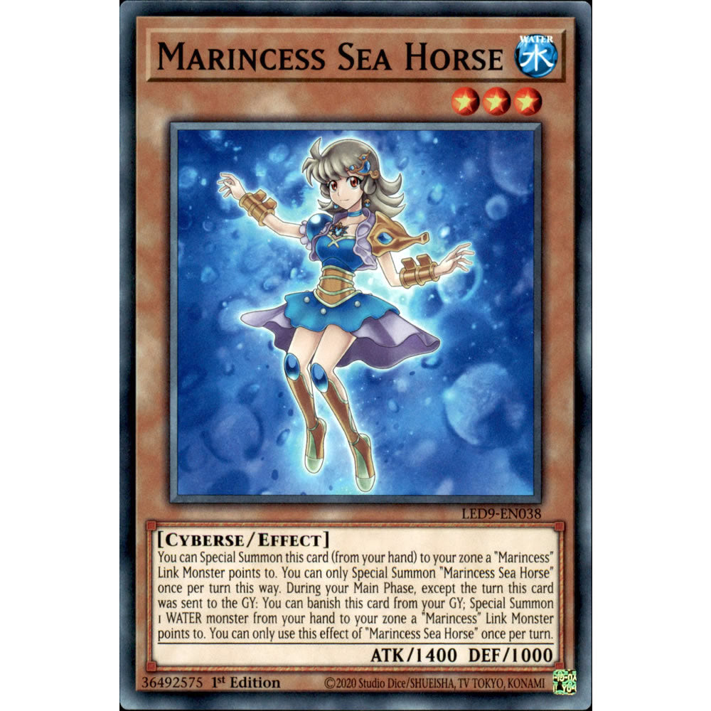 Marincess Sea Horse LED9-EN038 Yu-Gi-Oh! Card from the Legendary Duelists: Duels From the Deep Set