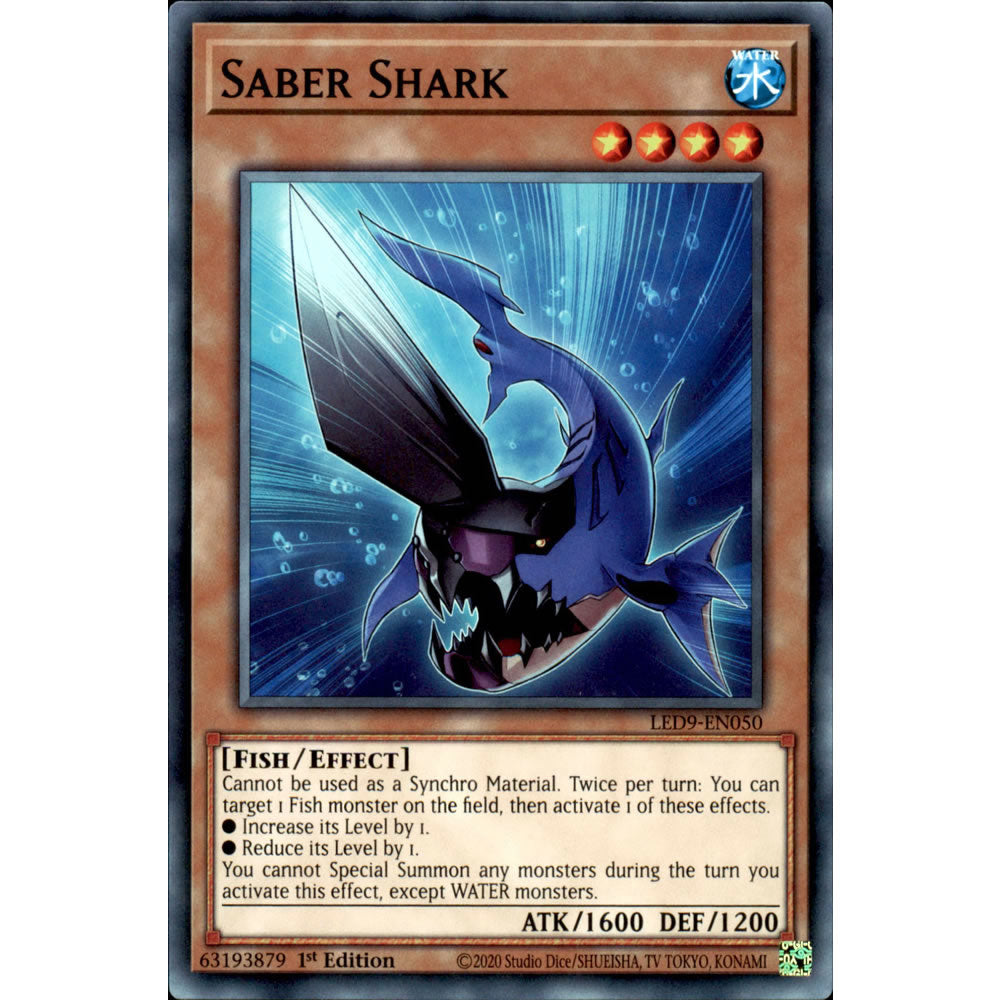 Saber Shark LED9-EN050 Yu-Gi-Oh! Card from the Legendary Duelists: Duels From the Deep Set
