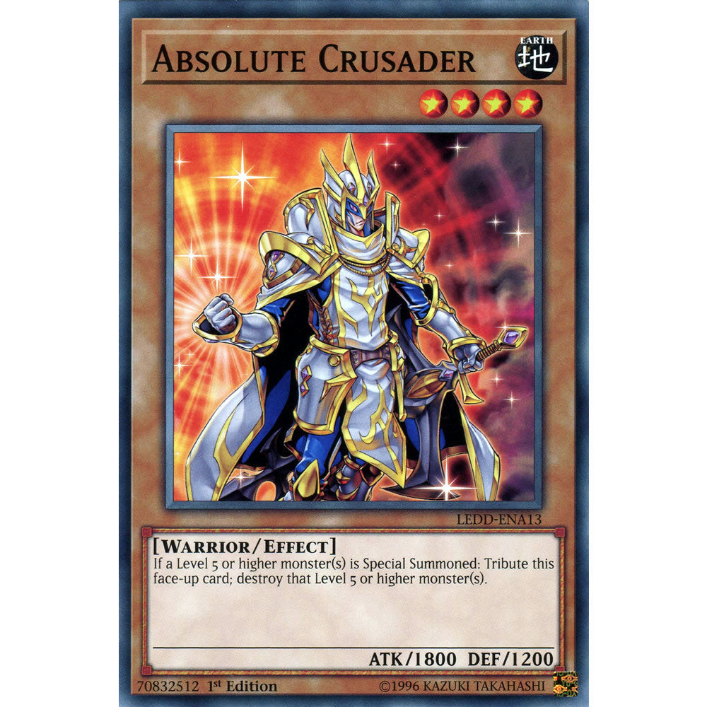 Absolute Crusader LEDD-ENA13 Yu-Gi-Oh! Card from the Legendary Dragon Decks Set