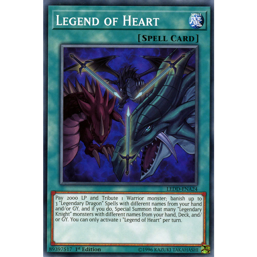 Legend of Heart LEDD-ENA24 Yu-Gi-Oh! Card from the Legendary Dragon Decks Set