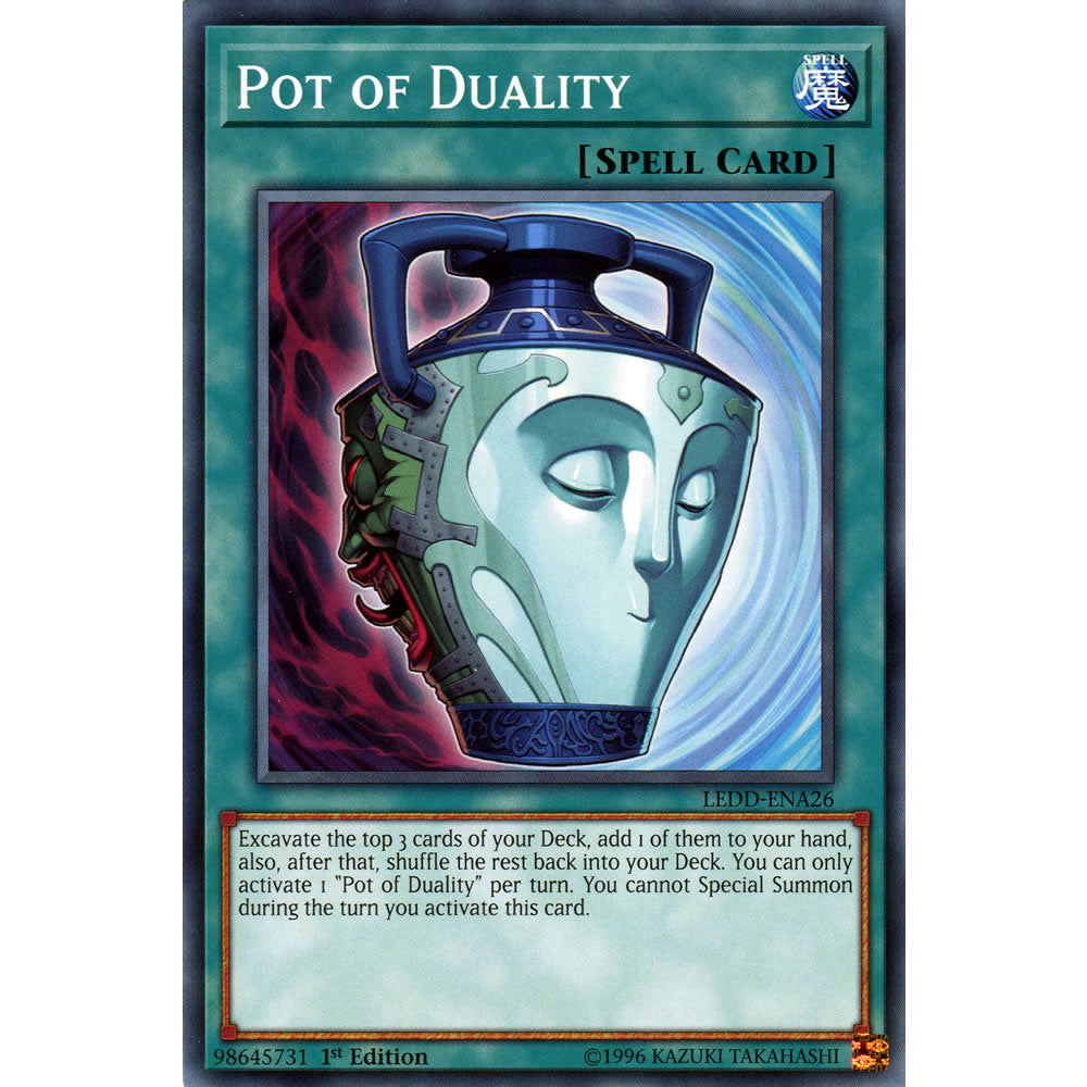 Pot of Duality LEDD-ENA26 Yu-Gi-Oh! Card from the Legendary Dragon Decks Set